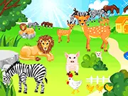 Animal Farm free online decoration game arranging cute farm animals and scenery
