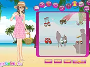 Seaside Dresses Girl free online beach fashion dress up game summer clothes