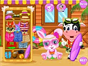 Talking Pet Summer Vacation free dress up game, cute animals with summer clothes, PlayArcadeHub