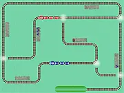 Tren Citos free online game screenshot, a train moving along tracks that need to be aligned by turning the corners