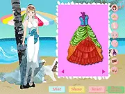 Play Summer Beach Wedding Dress Up free online game, bride in a white gown on a sunny beach.