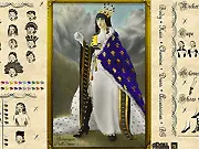 Queenly Portrait Maker free online historical dress-up game screenshot featuring queens and military figures