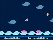 Cloud Cannon free online pixelated pony launching physics game playarcadehub