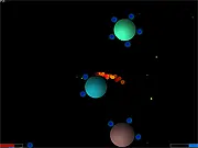 Space Adventure Crystal Quest free online game screenshot, character jumping between planets, collecting crystals