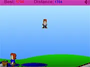 Catapult Doreen free online game, physics distance launch game, send character flying challenge
