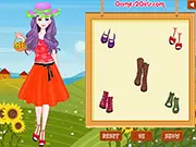 Play Flower Land online, free girl game featuring shopping, dress up, and hair salon makeover