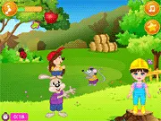Free online game Baby Happy Lessons, play stacking sorting matching puzzle game, online educational challenge