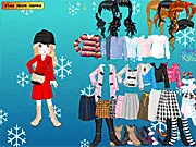 Liberty Winter Dress Up game screenshot, girl wearing stylish winter clothes, play free online fashion game