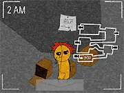 Screenshot of the TNAT Deluxe game interface showing a security camera monitor, light controls, and a trapdoor button in a dark, confined room.