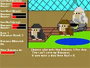 Only One Banana! game screen showing angry gorillas and a single banana icon, resource management game online