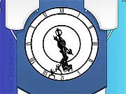 Time Assault free online game, defending a clock face by swinging a hand, fast-paced ninja defense game on PlayArcadeHub