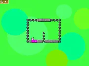 A character coloring blocks in the platform puzzle game Howmonica online.