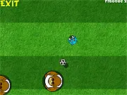 The main character, Oliver, single-handedly facing the powerful Gorillas team in the free online sports game My Champion Oliver