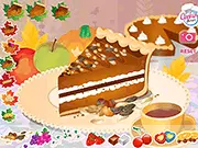 Play Pumpkin Pie Dessert free online cooking game with whipped cream and caramel topping