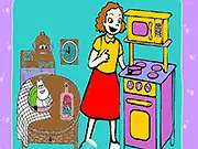Coloring Book: Fruit and Kitchen Coloring game, play free online, digital coloring book for kids and adults