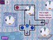 Singing Cat free online platformer game, blue cat character collecting musical notes, colorful jump and run level