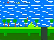 The Gold Rush free online mining game, character Bob finding gold and running from rival gold rushers