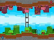 Chain Champs multiplayer brawler free online game, two planets chained together with crates floating