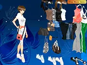 Shalene Dressup free online game featuring a girl in a stylish casual sporty dress and sneakers