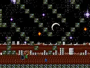 Screenshot of the free online action game Ninja Blues with the main character wielding a sword