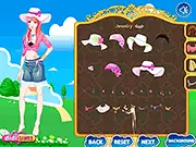 Fashion dress-up game featuring the character Alex wearing a stylish spring outfit