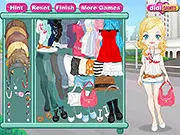 Strapless Fashion Dress Up Free online game screenshot - choosing an elegant strapless gown and accessories