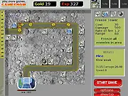 Space Base Defence: The Invasion tower defense game screen showing laser turrets firing at a path of robotic insect enemies attacking a futuristic space station.