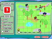 Cyberchase Inez's Shortcut free online math game solving a geometry puzzle with the CyberSquad