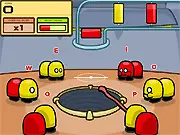 Hungry Hungry Wiggies free arcade game screenshot, long Wiggie creature eating snacks and avoiding walls