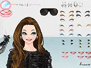 Daytime Neutral Look dress up game screenshot showing a young woman being styled in a modern outfit with neutral colors like beige, white, and gray