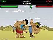 Striplings 2060 free online minigame, a character facing 2060 'un-beatable' warriors