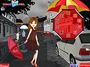 Rainy Day Dress Up game online free, stylish outfit for rainy season, fashion for bad weather