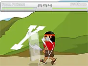 Two pixelated characters locked in a Street Fighter style battle in the free online game i-Pod Battle
