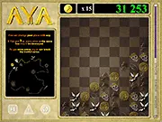 A.Y.A. Puzzle Match 3 free online game screenshot – colored pieces being matched in lines on a grid