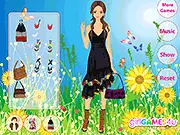 Hippy Style Dressup free online game screenshot, bohemian fashion styling, play arcade hub