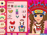 Lovely Indian Girl Make Up game screenshot, play free Indian dress up online, sari and lehenga fashion