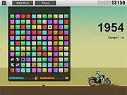 Puzzlemo game screenshot, match-3 tile rotation puzzle with motorcycle theme, free online logic game