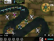 Defence Underwater free game screenshot, tower defense game online, protect treasure from divers, PlayArcadeHub strategy game