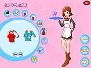 Barmaid Dressup online free game on PlayArcadeHub - stylish character customization