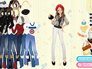 Play Casual Daytime Look free online dress up game – Girl modeling a fashionable and comfortable outfit suitable for a casual day out.