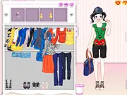 Posh and Pretty free online dress-up game fashionista Stacy wearing a glamorous and trendy look