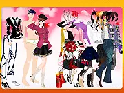 Screenshot of the free online dressup game Dream Couple Fashion, showing a well-dressed couple standing together in perfectly coordinated, stylish outfits.
