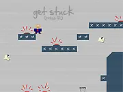 Super Karoshi online puzzle platformer game, main character standing on a block