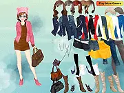 Screenshot of the free online game Liza Dressup, featuring the character Liza styled in three different outfits: casual street clothes, rock concert attire, and a fantasy ball gown.