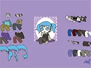 Sally Face Dress Up game online screenshot, boy with prosthetic face