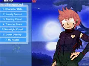 Kingdom Hearts cosplay dress-up game online featuring Sora and Kairi costumes and a Keyblade weapon