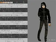 Costume Creator IX online game, character customization screen showing a handsome male avatar with stylish clothes