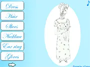 1810s Paper Doll Dress Up free online game showing an Empire line gown with a high waist and a spencer jacket