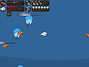 Tulesha Adventures game screenshot, baby harp seal on ice, free online animal care and nurturing game