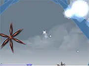 Screenshot of the Soul Search Part 2 game showing the character navigating a dangerous platformer level, attempting to collect glowing energy balls.